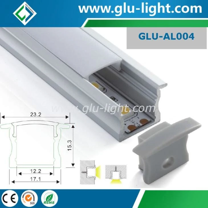 LED hliníkový profil s krytkami PC a montážními svorkami pro LED pásek